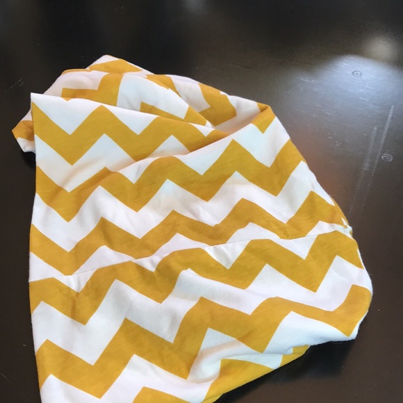 Gold and white Chevron infinity scarf. Saints, New Orleans, Mardi Gras, LSU, - Picture 4 of 7